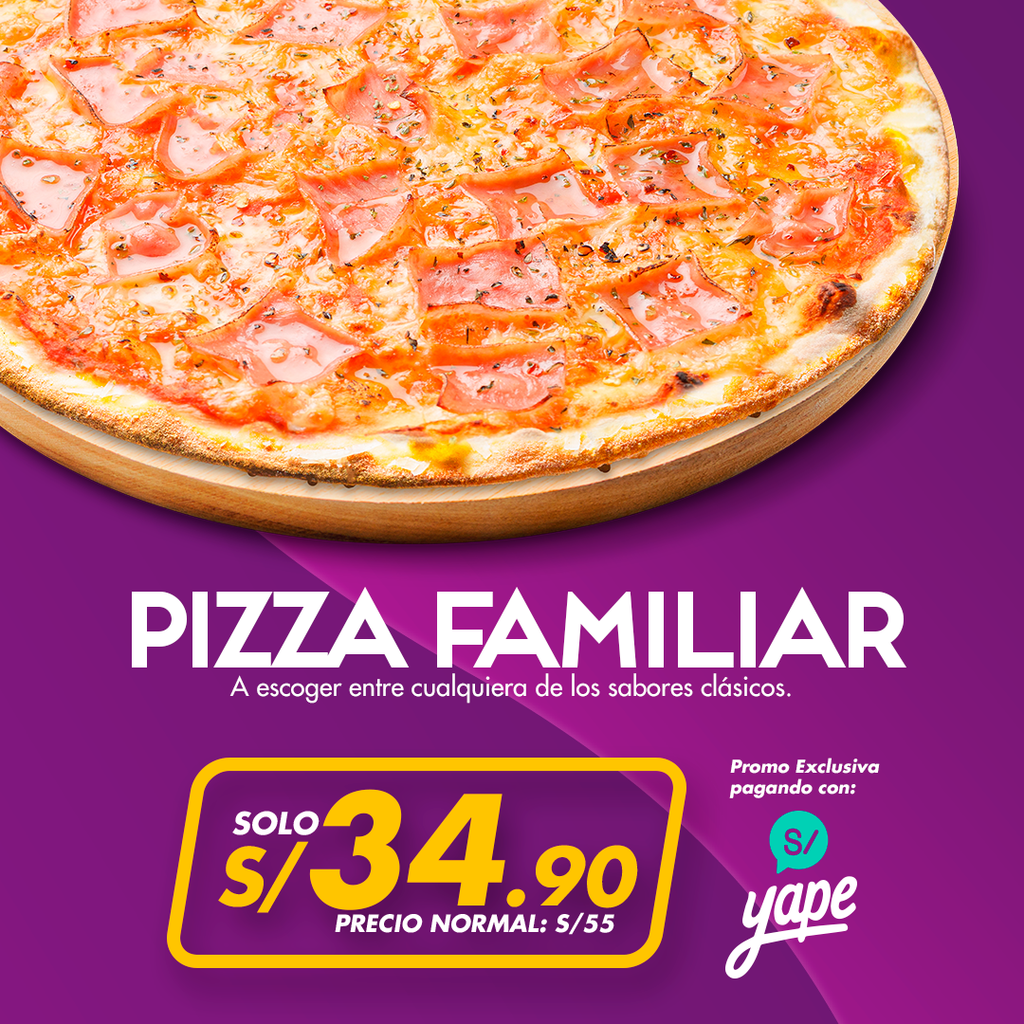 PROMO MORADITA - PIZZA FAMILIAR